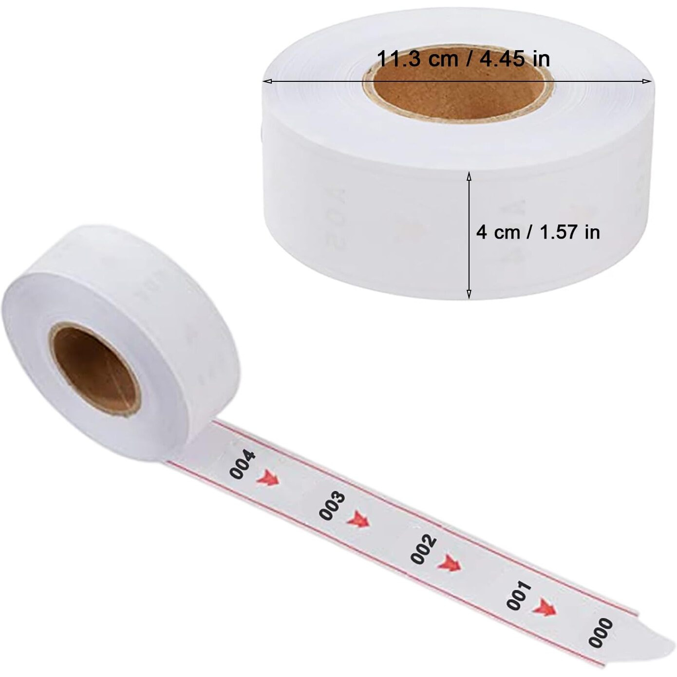 Take A Number Tickets 3-Digit Turn-O-Matic Tickets Roll For K-T Ticket Dispenser 2000 Tickets 2 Groups Ticket Number From 000-999 White