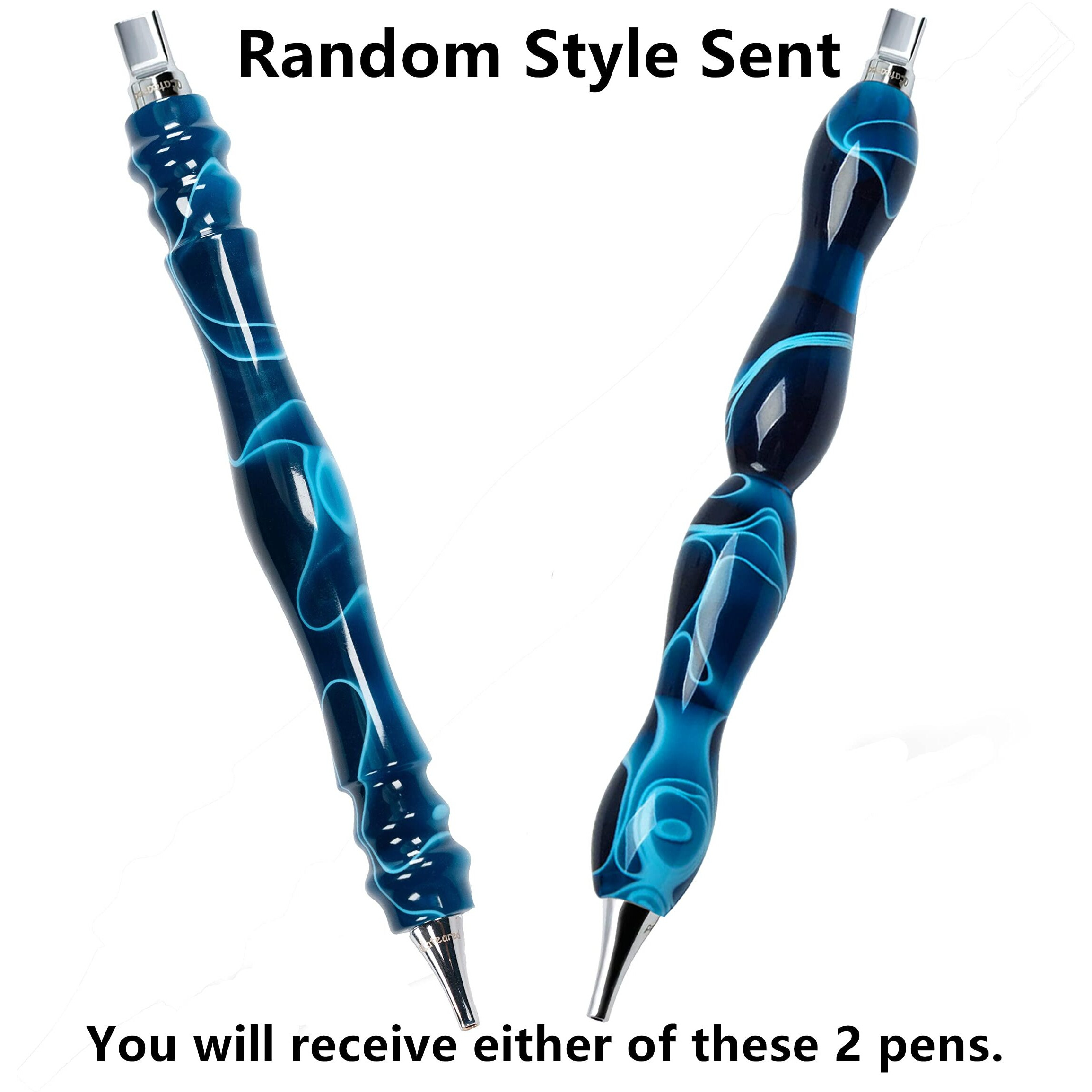 Diamond Painting Pen With Stainless Steel Tips  Cateared Resin Diamond Art Drill Pen With Metal Placers  Diamond Painting Acessories And Tools 5D Diy Kits(Dark Blue)