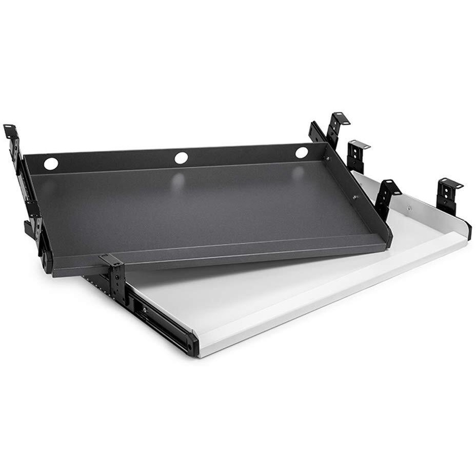 Skyzonal Keyboard Tray Under Desk Heavy-Duty Metal Slide-Out Platform Drawer Tray (Gray)