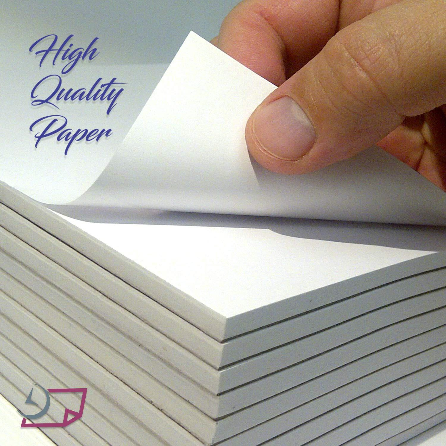 Nextdaylabels - Memo Pads  10 Notepads With 50 - 4X6 Sheets Per Scratch Pad  White  50  Office And School Supplies For Writing Notes  Grocery Shopping  To Do Lists  Servers  Small Blank Paper (4X6)