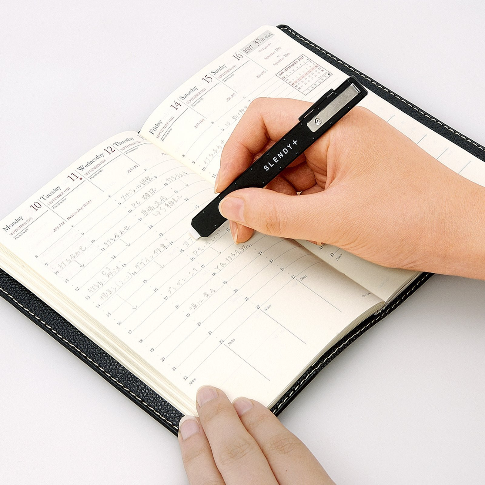 Seed Thin Steel Holder Eraser Slendy+  Black (Eh-S-K)