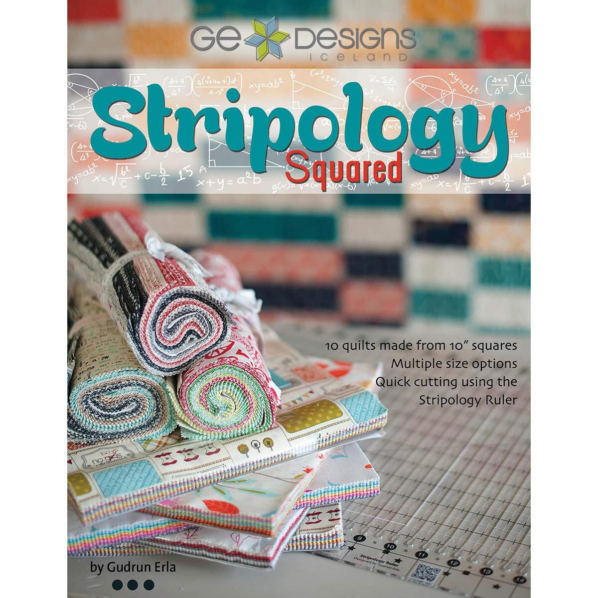 G.E. Designs Stripology Squared  Full Color Softcover Quilt Pattern Book