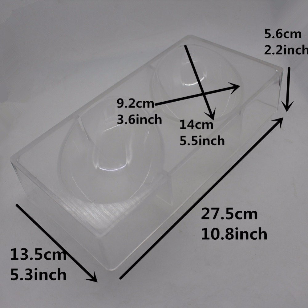 Polycarbonate Easter Eggs Chocolate Mold Ostrich Egg Shape Candy Mould 14Cm (5.5Inch) Long