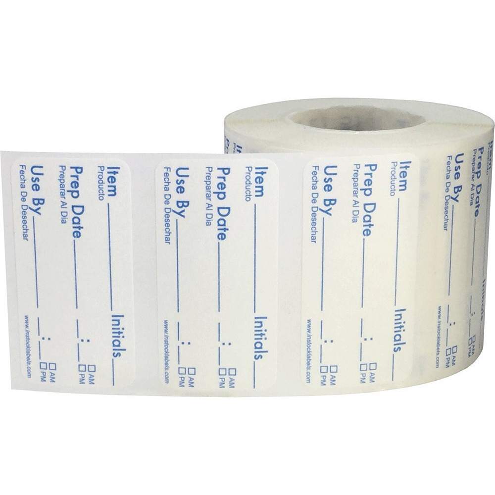Dissolvable Food Storage Shelf Life Labels For Food Rotation Use By Preparation Stickers Prep Date 1 X 2 Inch 500 Adhesive Stickers