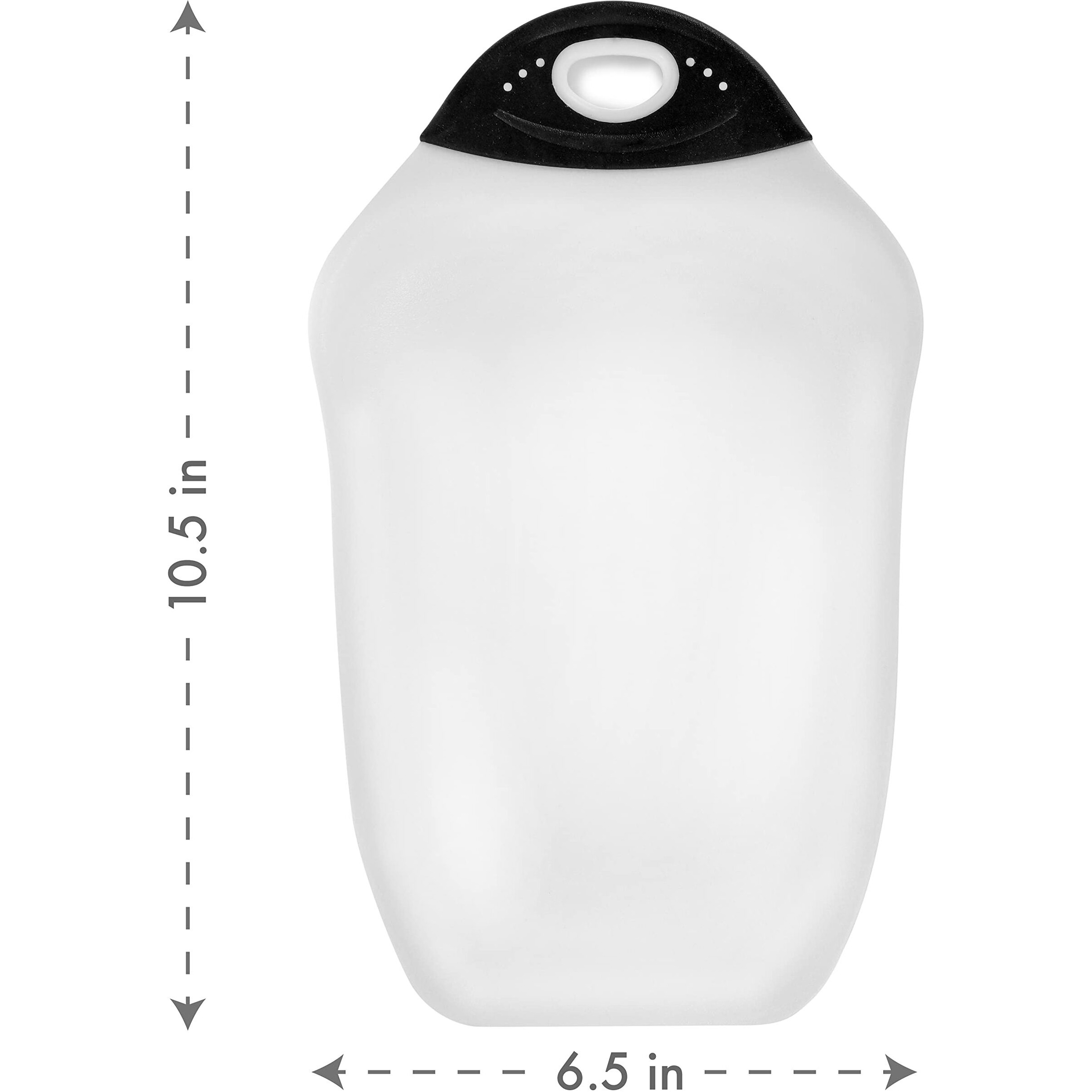 Dexas Chop & Scoop Cutting Board  Small 6.5 By 10.5 Inches  White With Black Handle