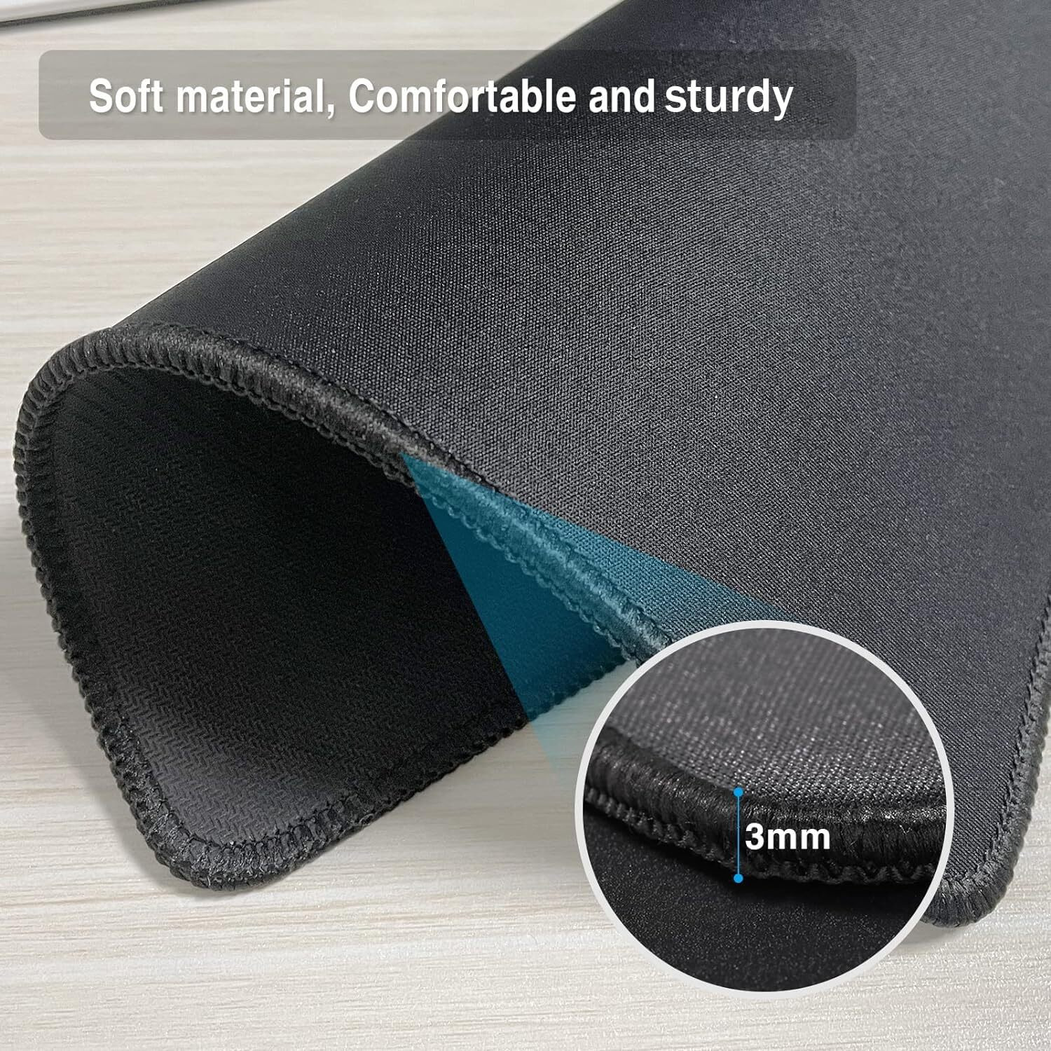 Zhithink 11 Pcs Computer Mouse Pad Non-Slip Rubber Base And Textured Stitched Edge Mousepads Mouse Pad Pack For Office And Home 10.2X8.2 Inches  3 Mm Thickness