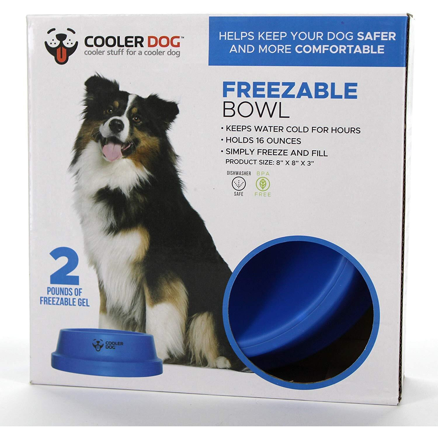 Freezable Dog Bowl - Dog Dish Water Cooler For Pets