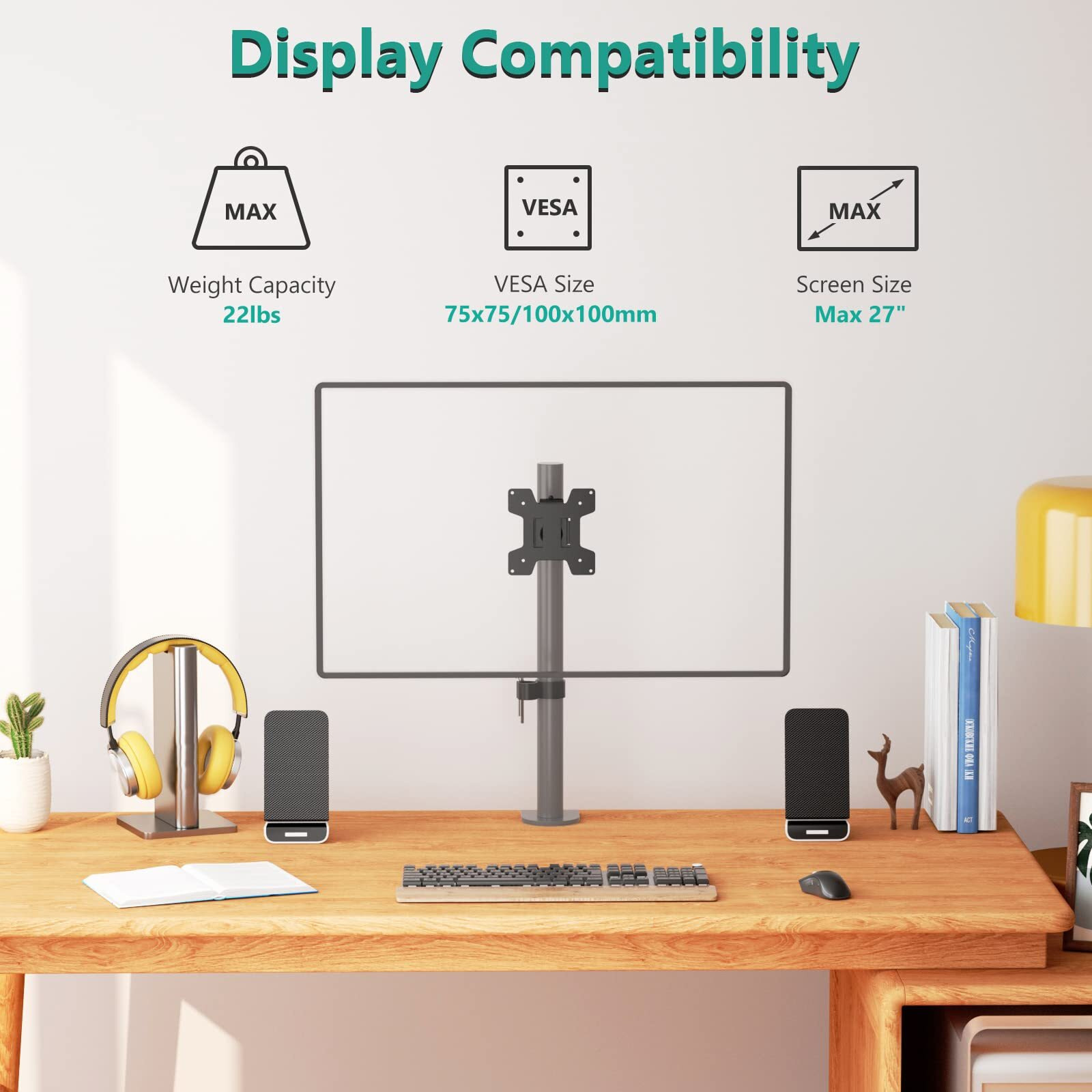 Wali Mounting Plate For Wali Monitor Mounting System  Mounting Holes 75 By 75 Mm And 100 By 100 Mm (Ves01)  Black
