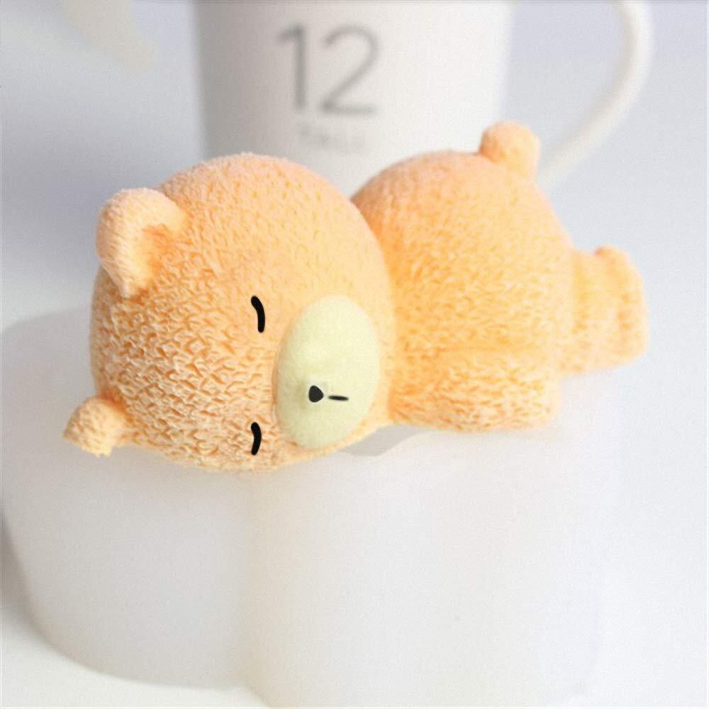 3D Sleeping Bear Doll Silicone Soap Mold Mousse Cake Jello Ice Cream Mold Chocolate Candy Mold Plaster Lotion Bar Mold
