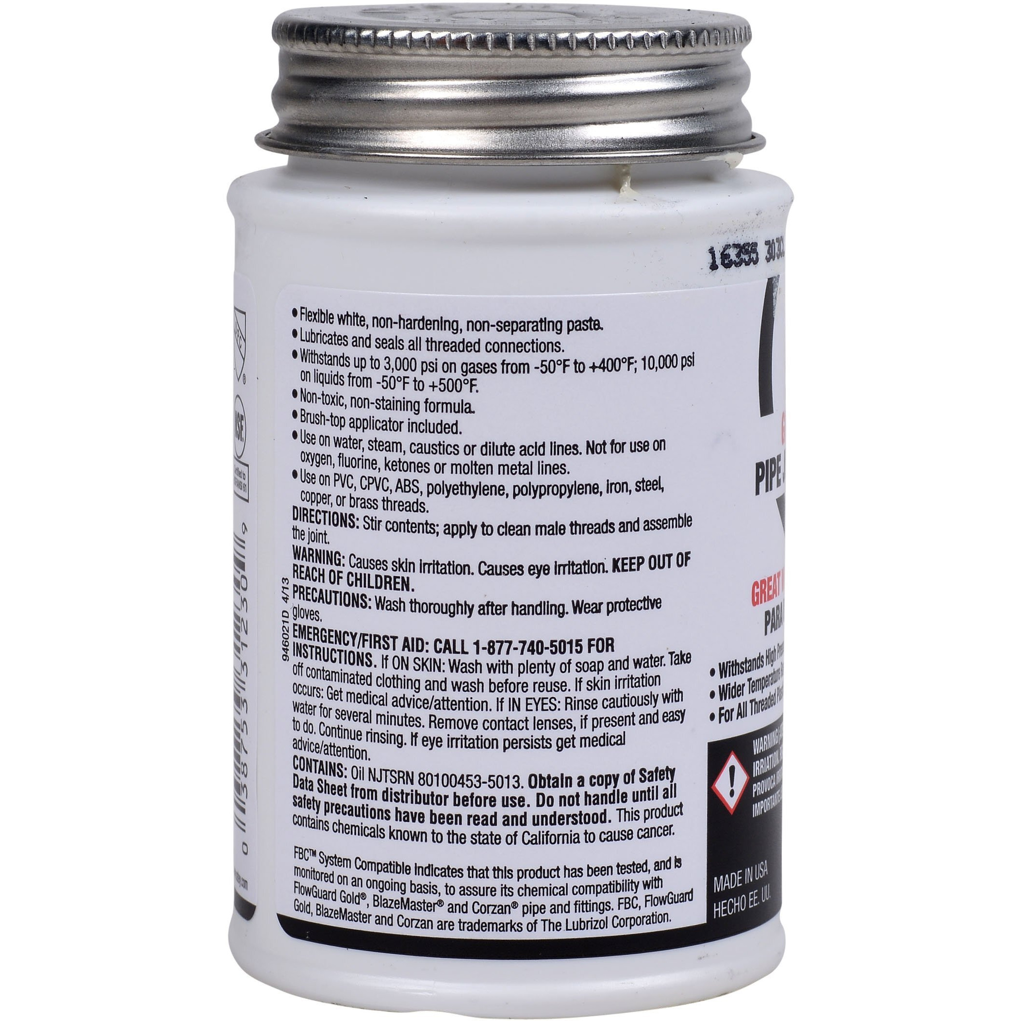 Oatey Pipe Joint Compound 4 Oz White