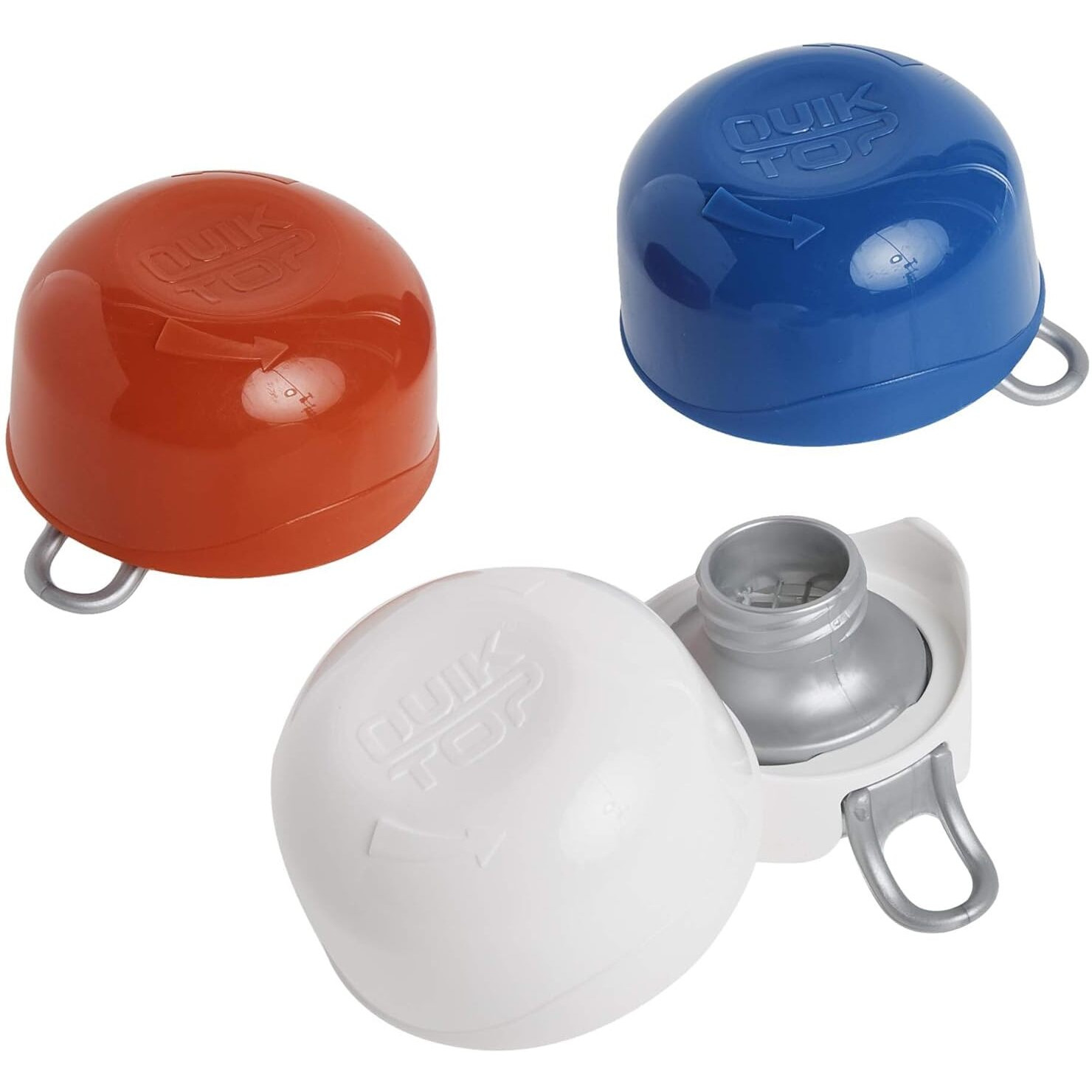 Compac Home Quiktop Can Cap From Compac  Keep Carbonated Drinks Fresh & Fizzy  Turn Cans Into Bottles  Can Cover  Safety Top For Can Drinks  Red/White/Blue - Pack Of 3
