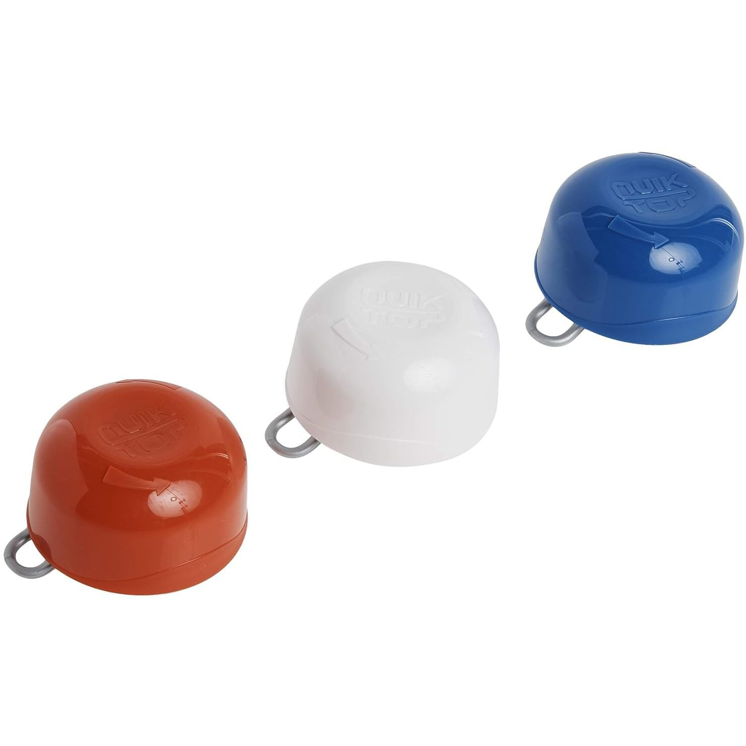 Compac Home Quiktop Can Cap From Compac  Keep Carbonated Drinks Fresh & Fizzy  Turn Cans Into Bottles  Can Cover  Safety Top For Can Drinks  Red/White/Blue - Pack Of 3