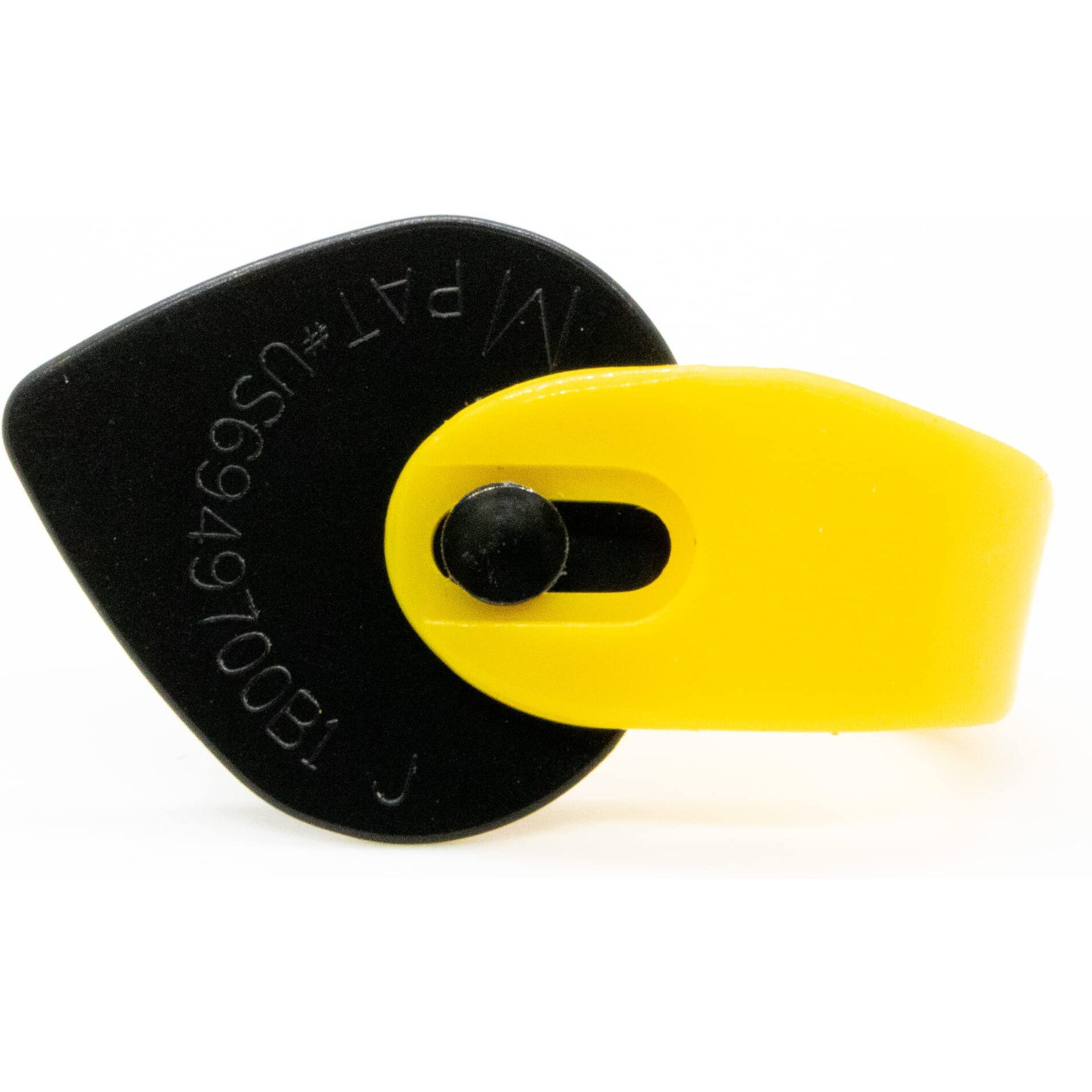 Fred Kelly Picks D5Jb-M-3 Delrin Bumblebee Jazz Large Medium Guitar Pick Black/Yellow