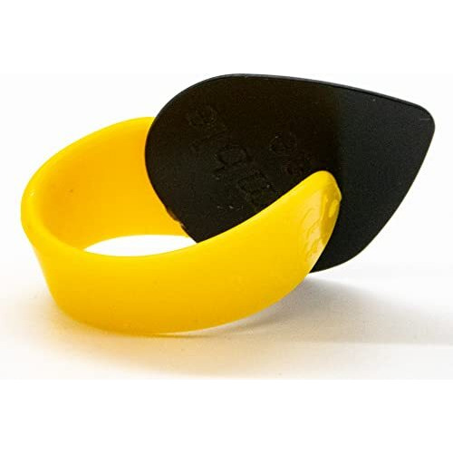 Fred Kelly Picks D5Jb-M-3 Delrin Bumblebee Jazz Large Medium Guitar Pick Black/Yellow