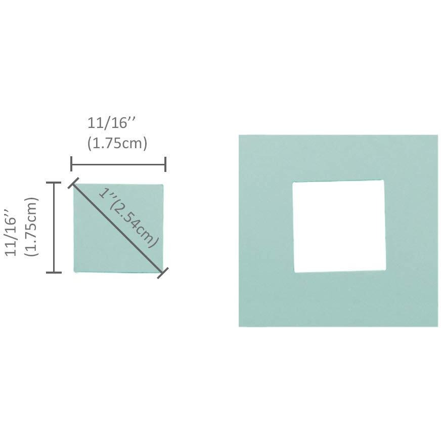Bira Craft 11/16 X 11/16 Inch Square Lever Action Craft Punch For Paper Crafting Scrapbooking (1 Inch Square Measured Diagonally)