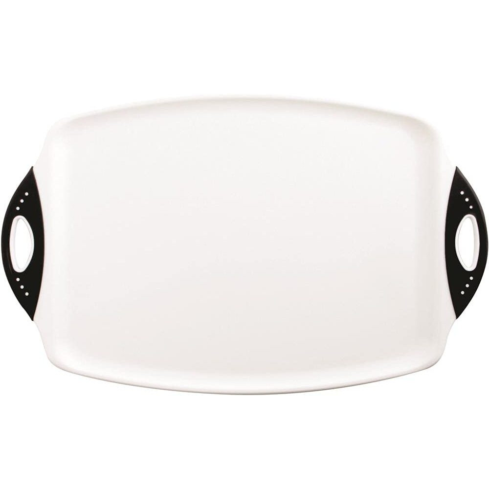 Dexas Chop & Serve Cutting Board  12.5 By 20 Inches  White With Black Handles (329-32-25)
