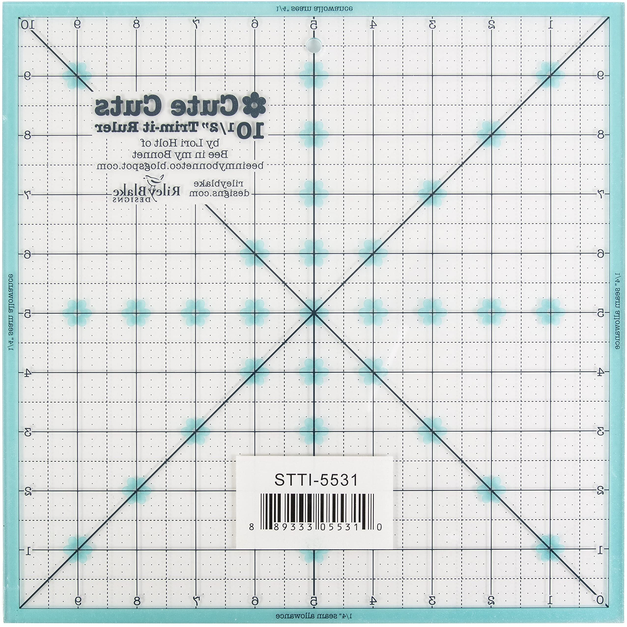 Riley Blake Designs Trim It Ruler  White