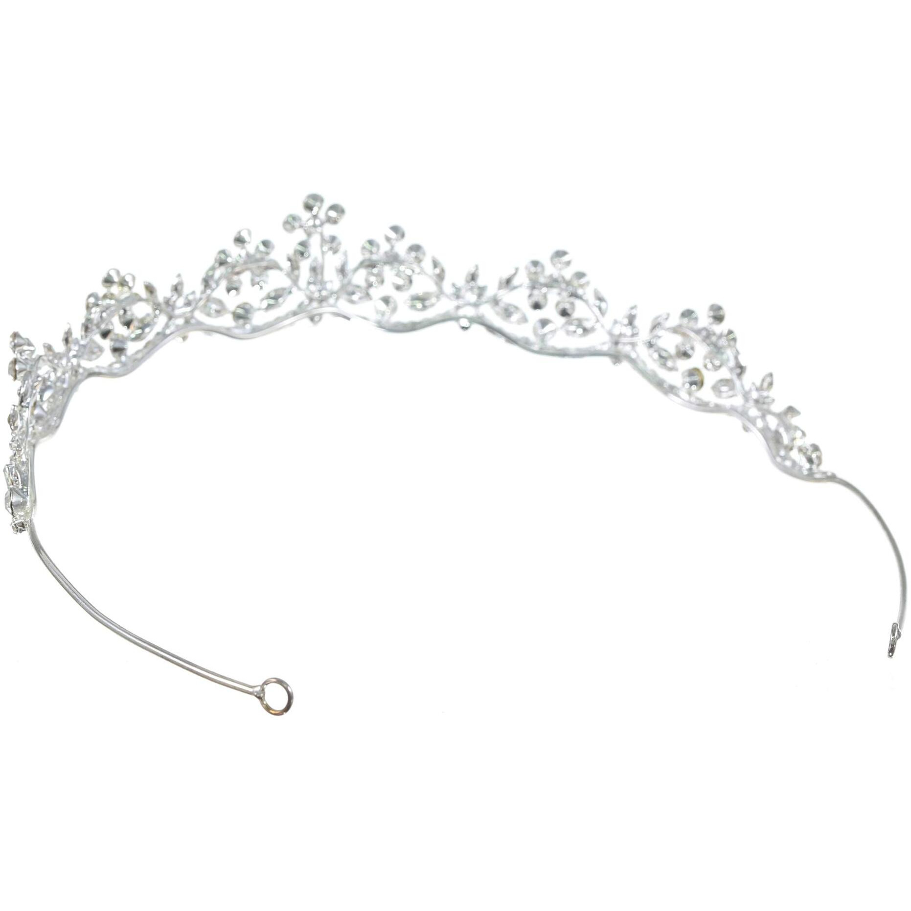 Samky Bridal Headpiece Rhinestone Wedding Tiara Crown Crystal Hair Accessories For Bride