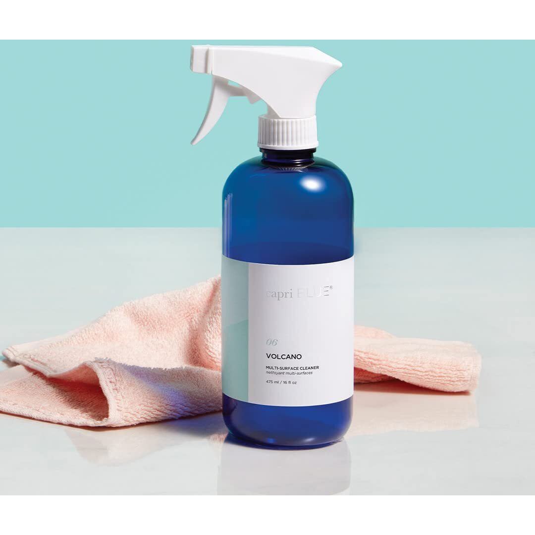 Capri Blue Volcano Multi Surface Cleaner Spray - Multi Purpose Cleaner - Cleaning Spray Safe For Countertops  Granite  & More - Vegan & Cruelty Free - Non-Toxic Cleaning Supplies (16 Fl Oz)