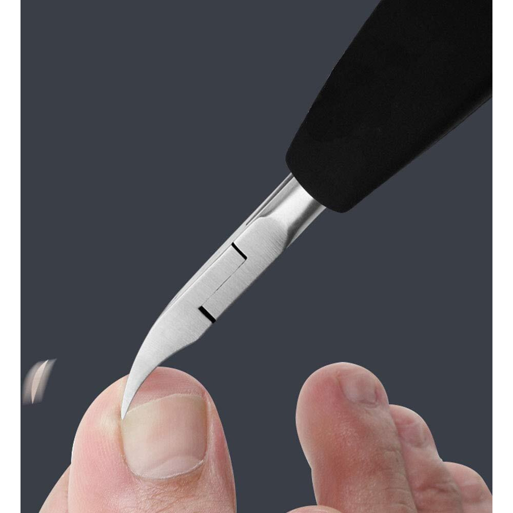 Dr.Pedi Ingrown Toenail Tool Set With Nail Nippers Lifter Corrector Portable Box Pedicure Treatment Kit For Thick Fingernails Toenails  Podiatrist Toenail Tool -Stainless Steel