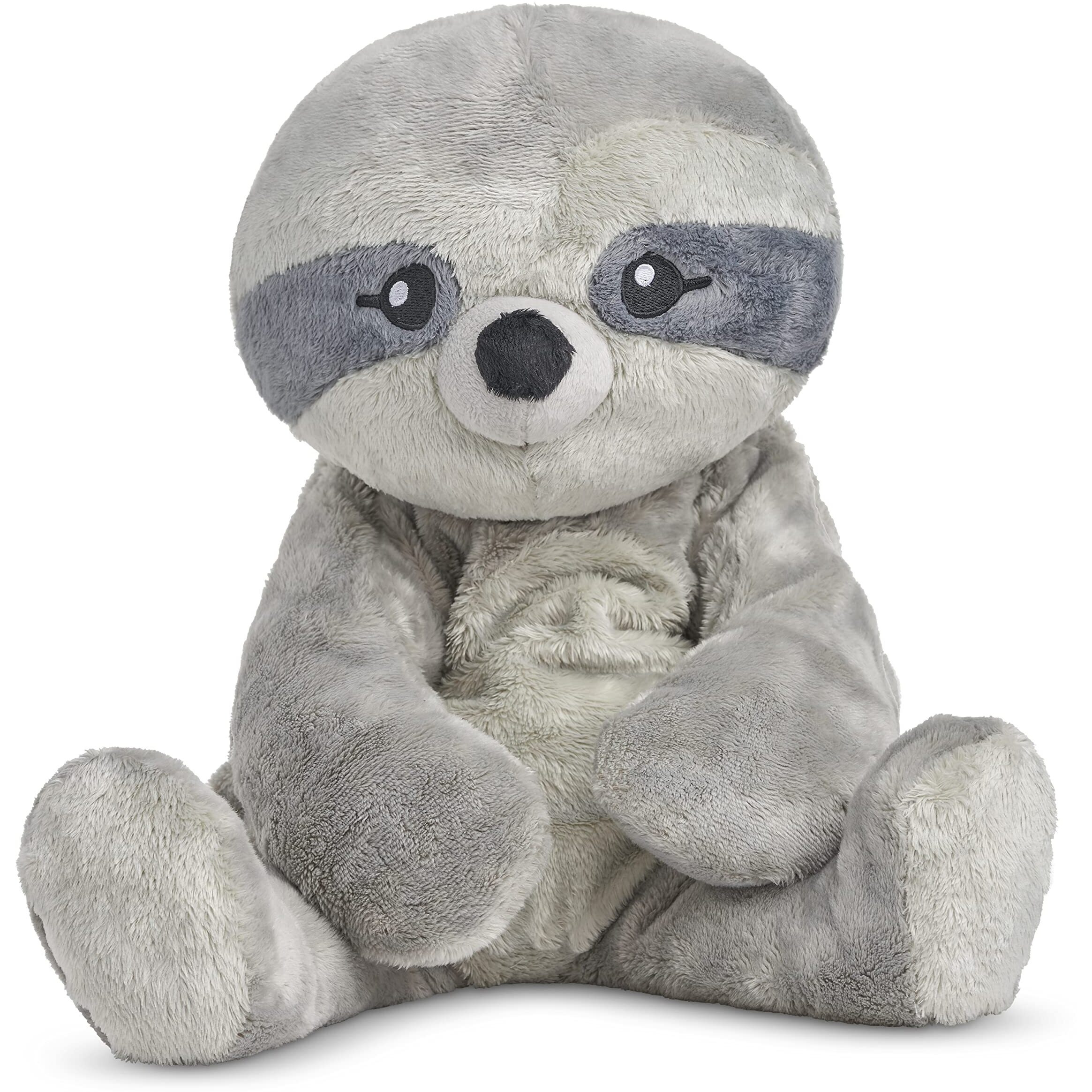 Hugimals Sam The Sloth 4.5 Lb Heavy Cute Weighted Comfort Plush Large Unscented Self Care Stuffed Animal For All Ages - Kids  Teens And Adults