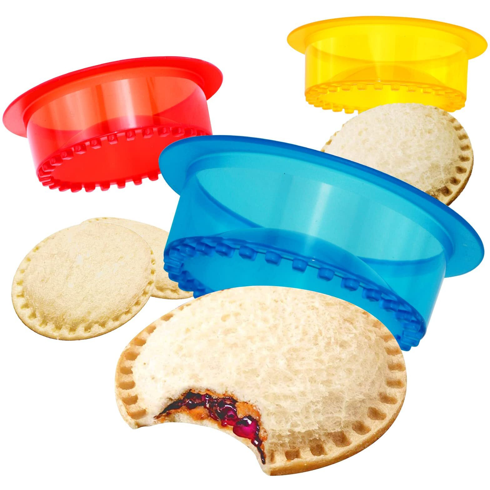 Hiyz Sandwich Cutter And Sealer - 5 Pcs Decruster Sandwich Maker - Peanut Butter And Jelly Crustless Sandwich Bread Pancake Maker Cookie Cutter For Kids Children Boys Girls