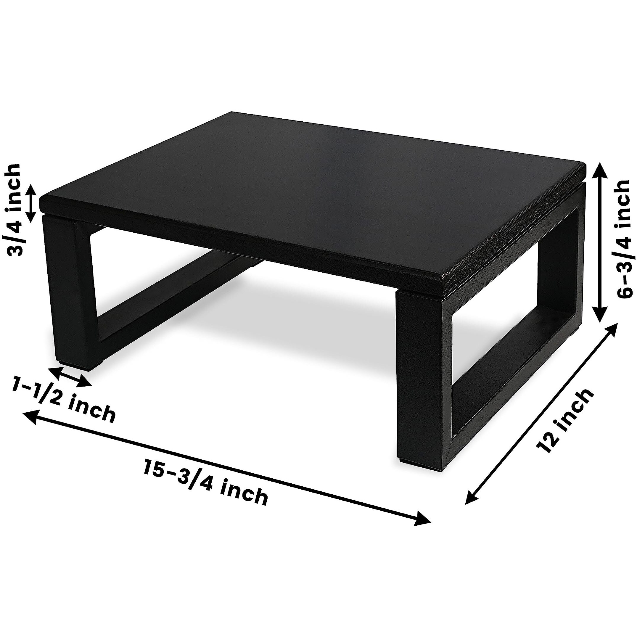Consdan Step Stool With Metal Frame  Solid Hardwood Step Stool For Toddler/Kids/Adult  Portable Step Stool For Bedroom Bathroom-Black