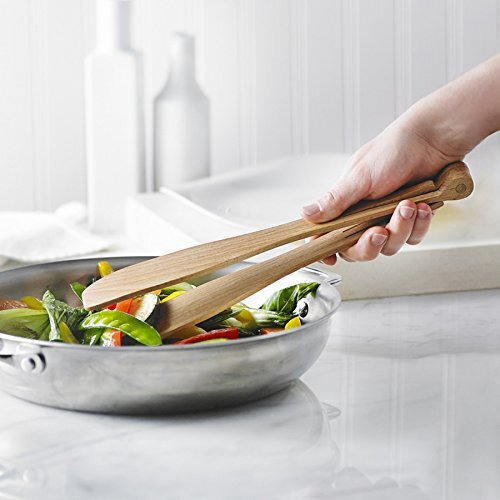 Trudeau   Brown Grill And Kitchen Tongs Of Wood  Medium