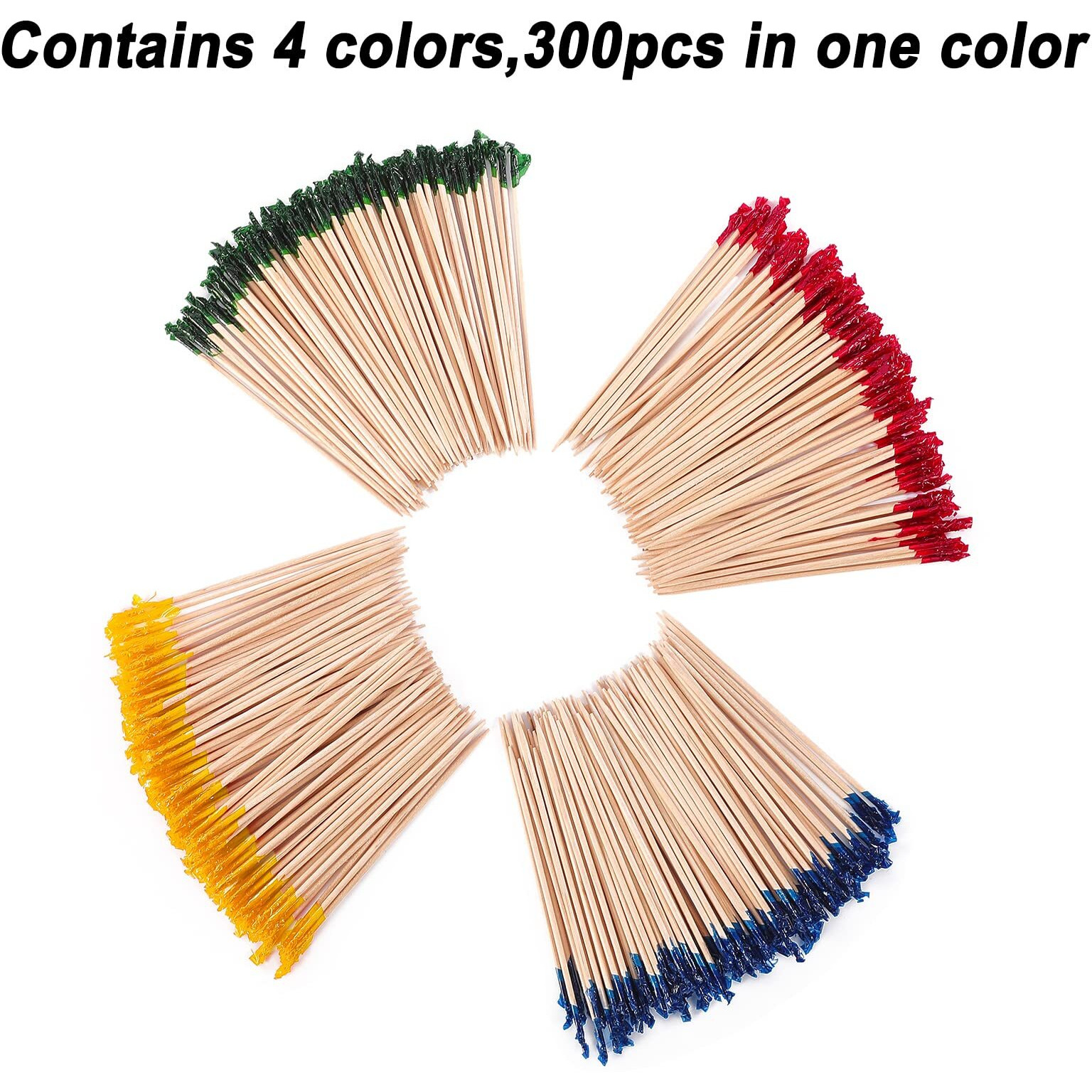 4 Inch Wood Frill Picks Toothpicks 1200 Pcs Club Frill Toothpicks Sandwiches Picks Cocktail Party Toothpicks For Fruit Appetizers Club Sandwiches Parties