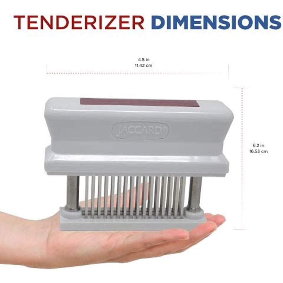 Jaccard 200348R  48 Blade Durable Meat Tenderizer With Stainless Steel Razor Sharp Needle  Cooking Gadget For Tenderizing Chicken  Beef  Pork  Veal  Bbq  Red