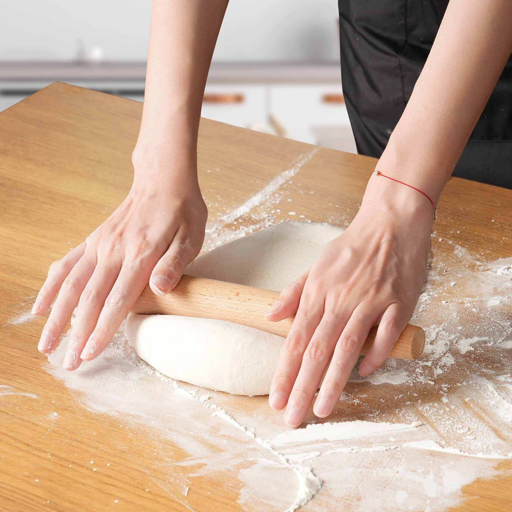 French Rolling Pin For Baking - Tuyotue 11.8 Inches Beech Wood Tapered Rolling Pin Dough Roller For Pizza Dough  Pie Crust Cookie Fondant Dumpling