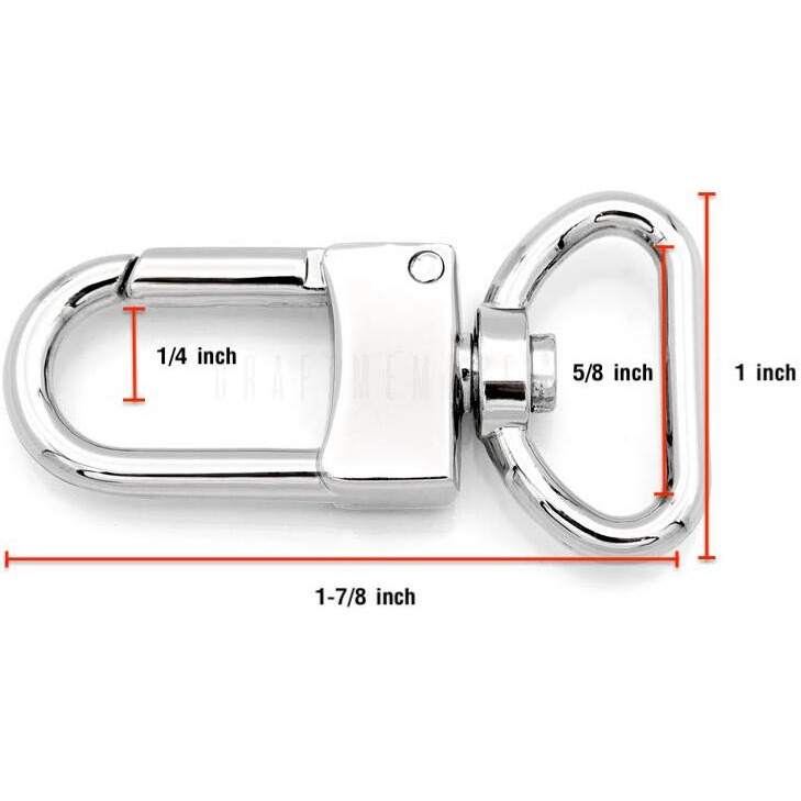 Craftmemore 4Pcs Swivel Snap Hook Push Gate Lobster Clasps Quality Clips Bag Charm For Replacement Craft Lanyard Purse Making Sc49 (18 Mm  Gold)