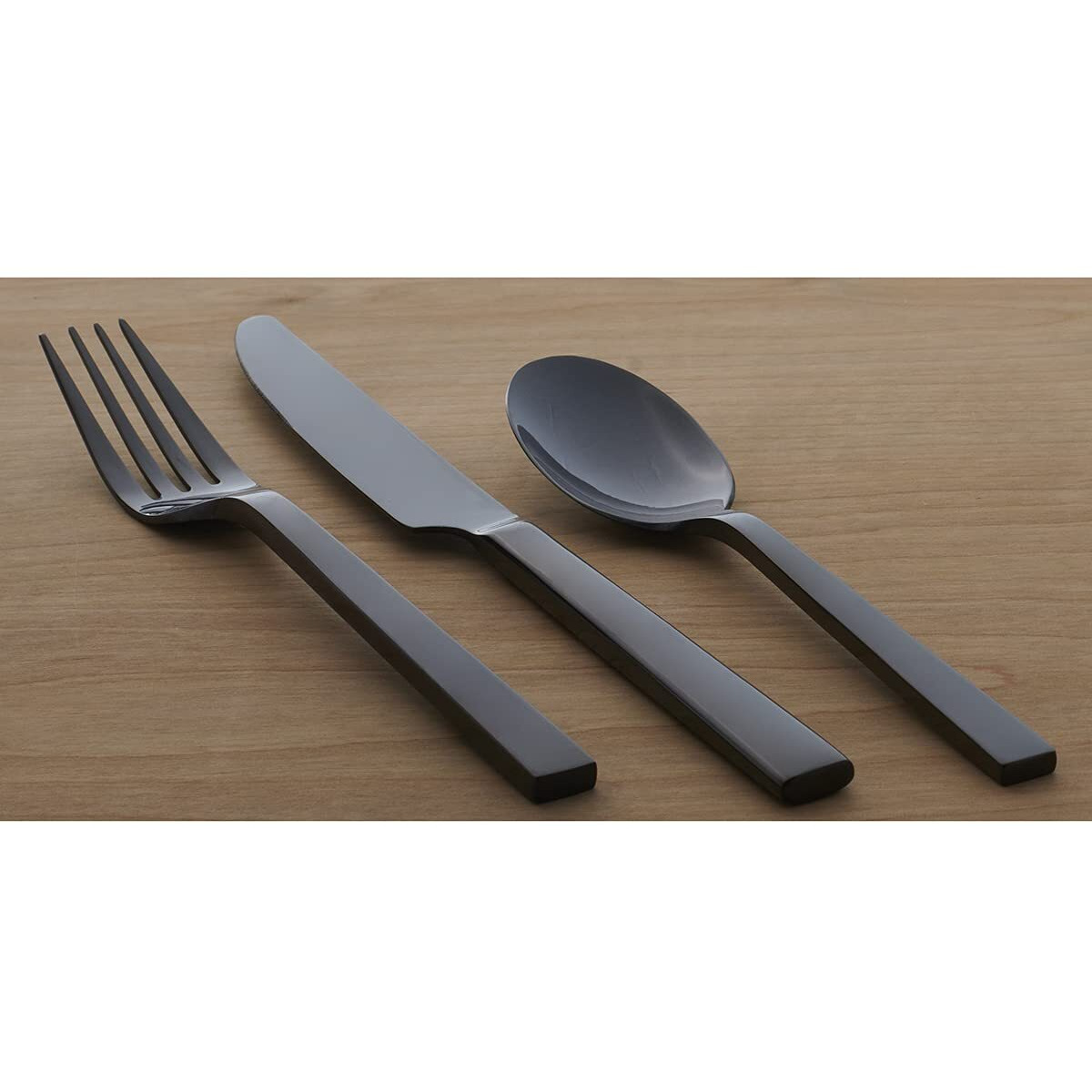 Oneida Chef's Table Black 20 Piece Everyday Flatware Set  Service For 4  18/0 Stainless Steel  Silverware Set