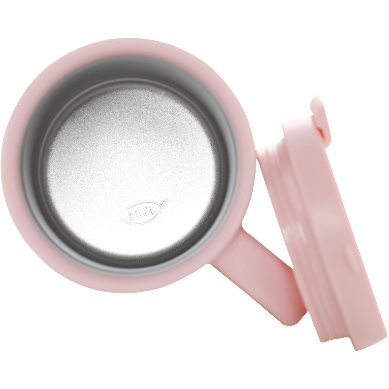 Pinkah Stainless Steel Coffee Mug With Lid And Handle  Double Wall Vacuum Insulated Cup  16Oz  Pink