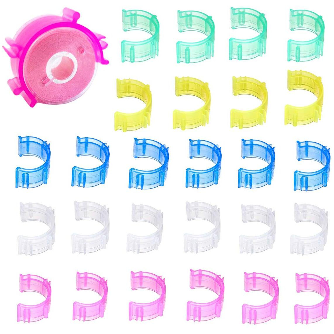 Fbshicung 80Pcs/Pack Colorful Sewing Bobbin Small Clips Sewing Tool Accessory Thread Clips Holder Tool