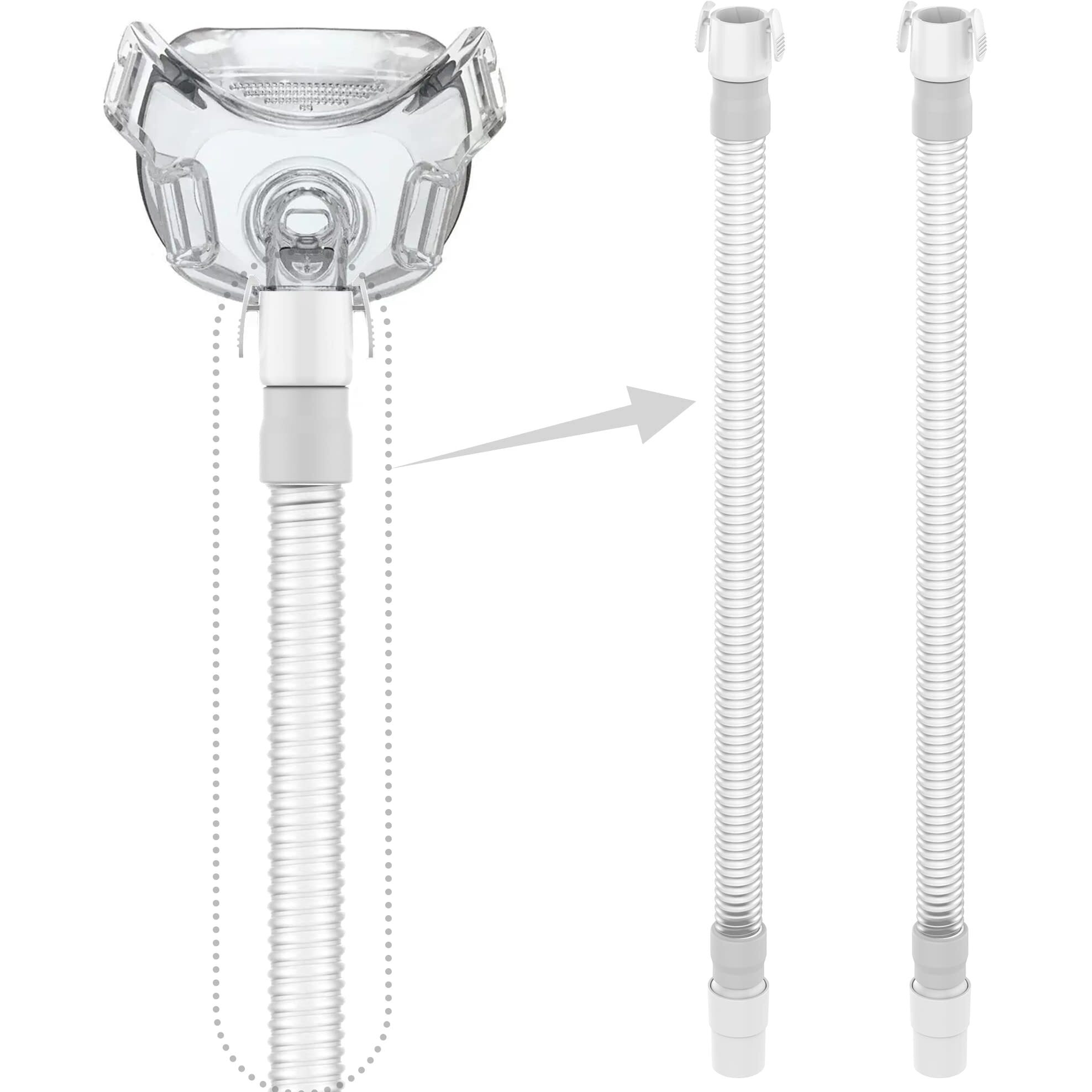 2 Packs Quick Release Tube Compatible With Amara View  Only Short Tube For Av  No Elbow  Improved Design And Upgraded Material Great Value Supplies By Medihealer.