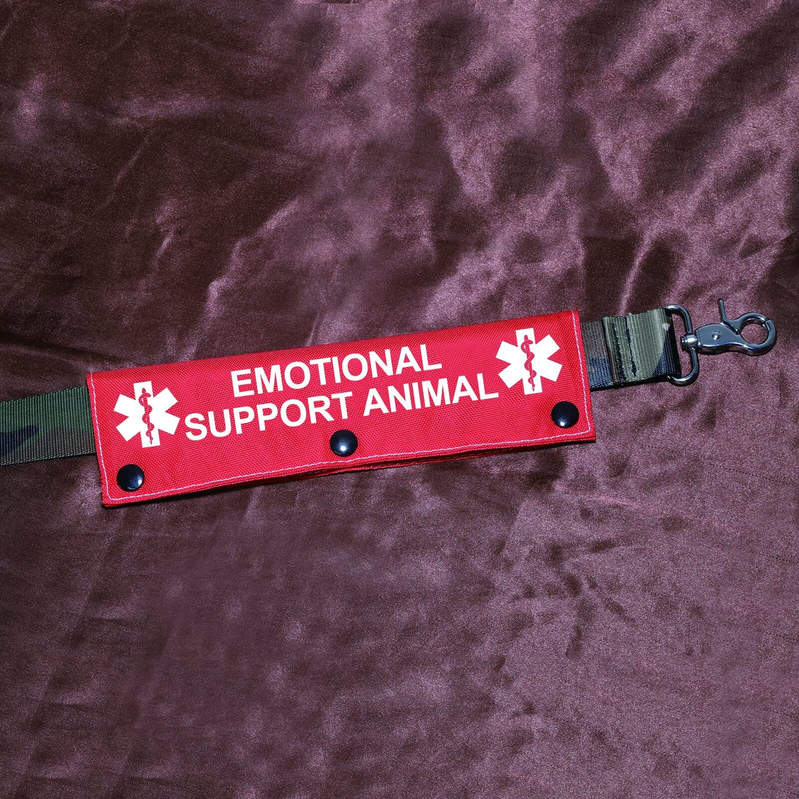 Therapy Service Dog Leash Sleeve Emotional Support Animal Dog Leash Wrap Wrap Alert Hanging Id Patch Tag Pet Birthday Gift(Emotional Support-Sleeve)