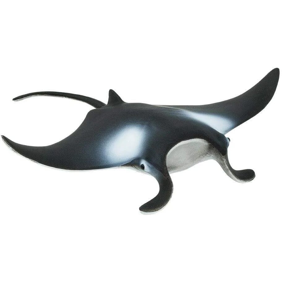 Safari Ltd. Manta Ray Figurine - Realistic 4"" Sea Creature Figure - Educational Toy For Boys  Girls  And Kids Ages 3+