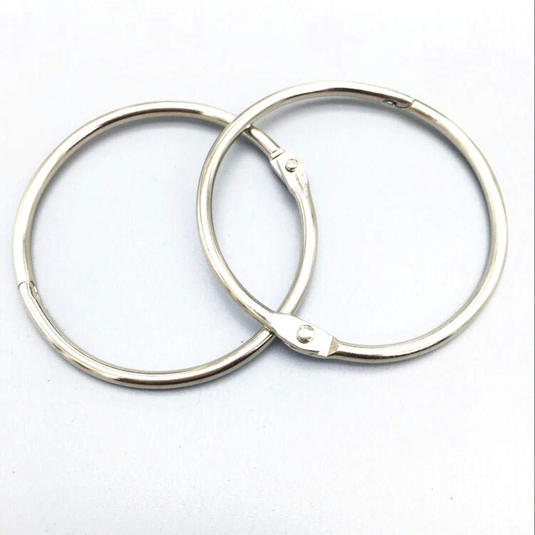 3.5 Inch Loose Leaf Binder Rings Large Book Rings  Extra Large Metal Book Rings Easy To Open And Close  3.5 Inch Silver Circular Shower Curtain Ring Loops For Drape  Bathroom  Home Decor 6 Pieces
