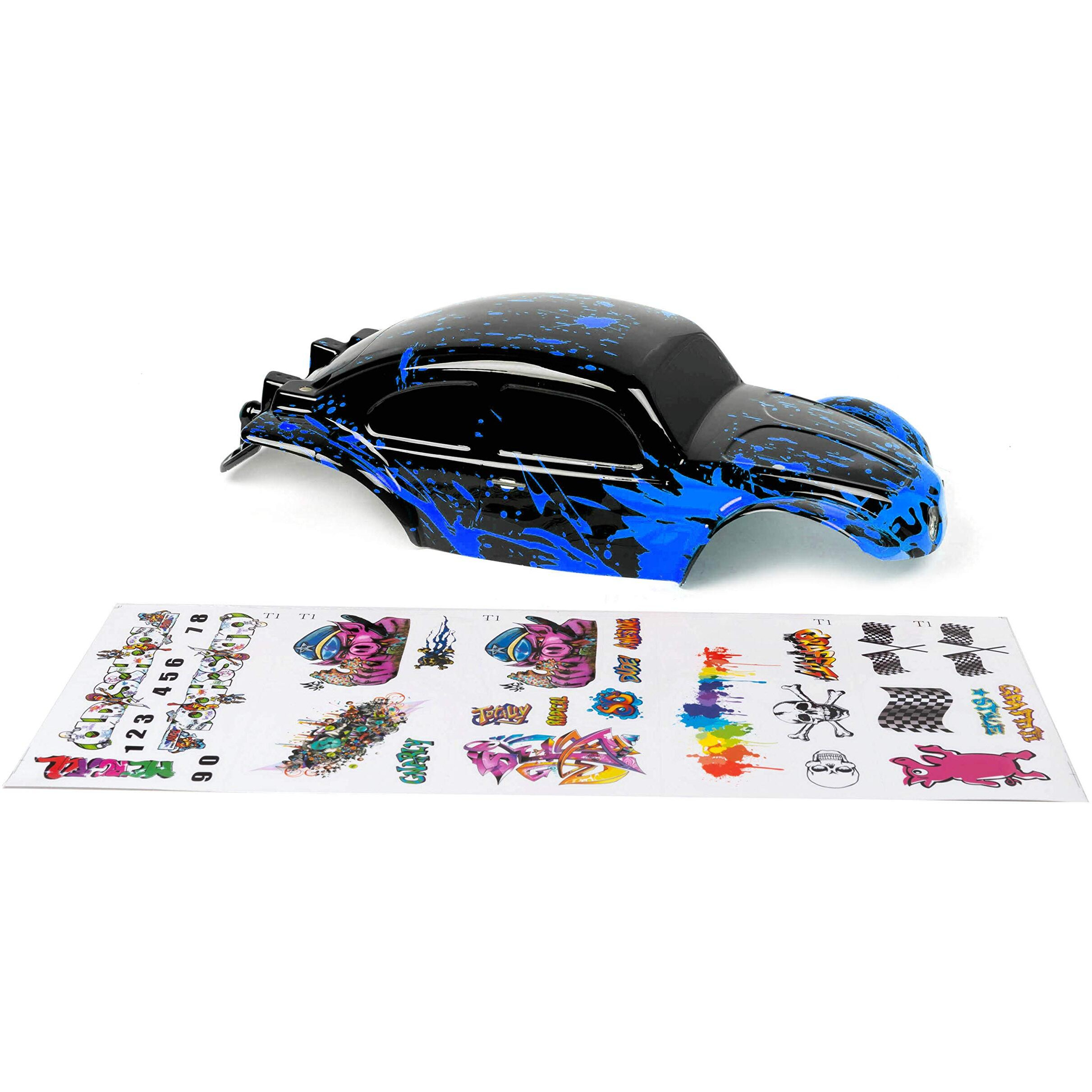 Summitlink Custom Body Muddy Blue Over Black Compatible For 1/10 Slash 4X4 Vxl 2Wd Slayer Rc Car Or Truck (Truck Not Included) Ssb-Bb-01