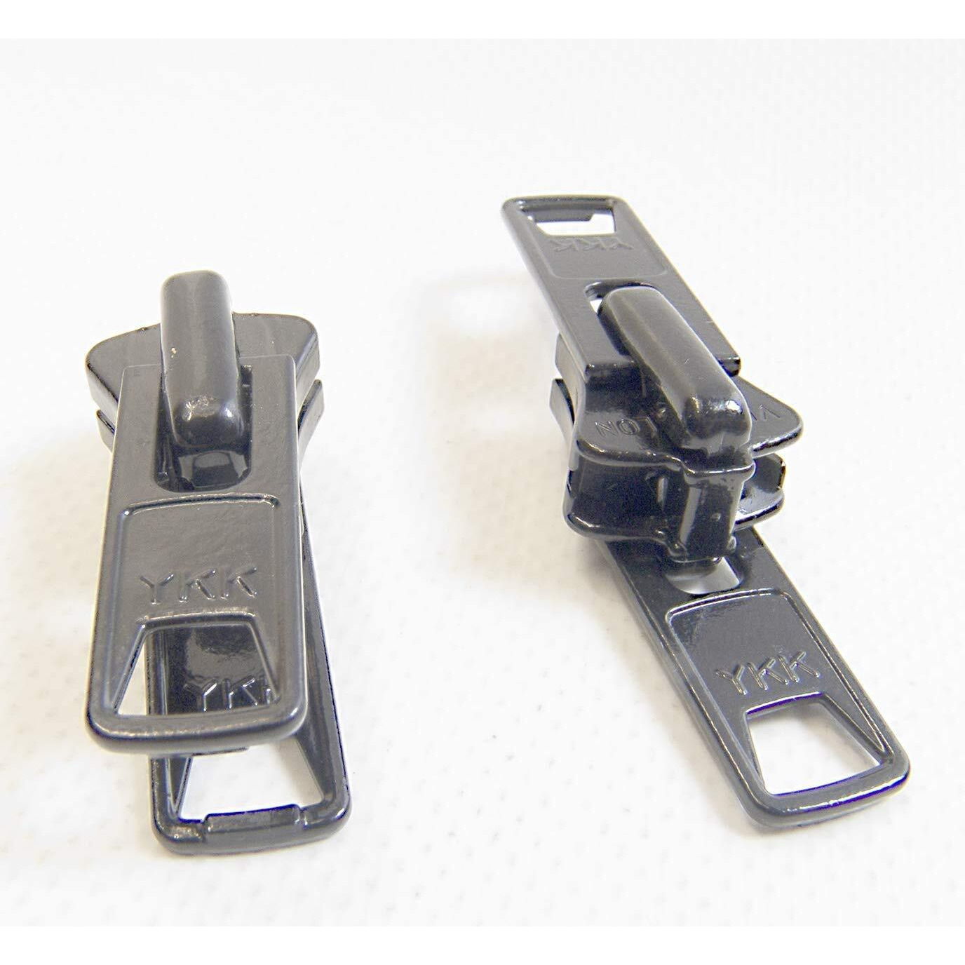 Zipper Repair Kit - 10 Black Boat Canvas Vislon Double Metal Pull Tab Zipper Sliders - Double Metal Pull Tab Zipper Sliders - 2 Sliders Per Pack - Color Black - Made In The United States