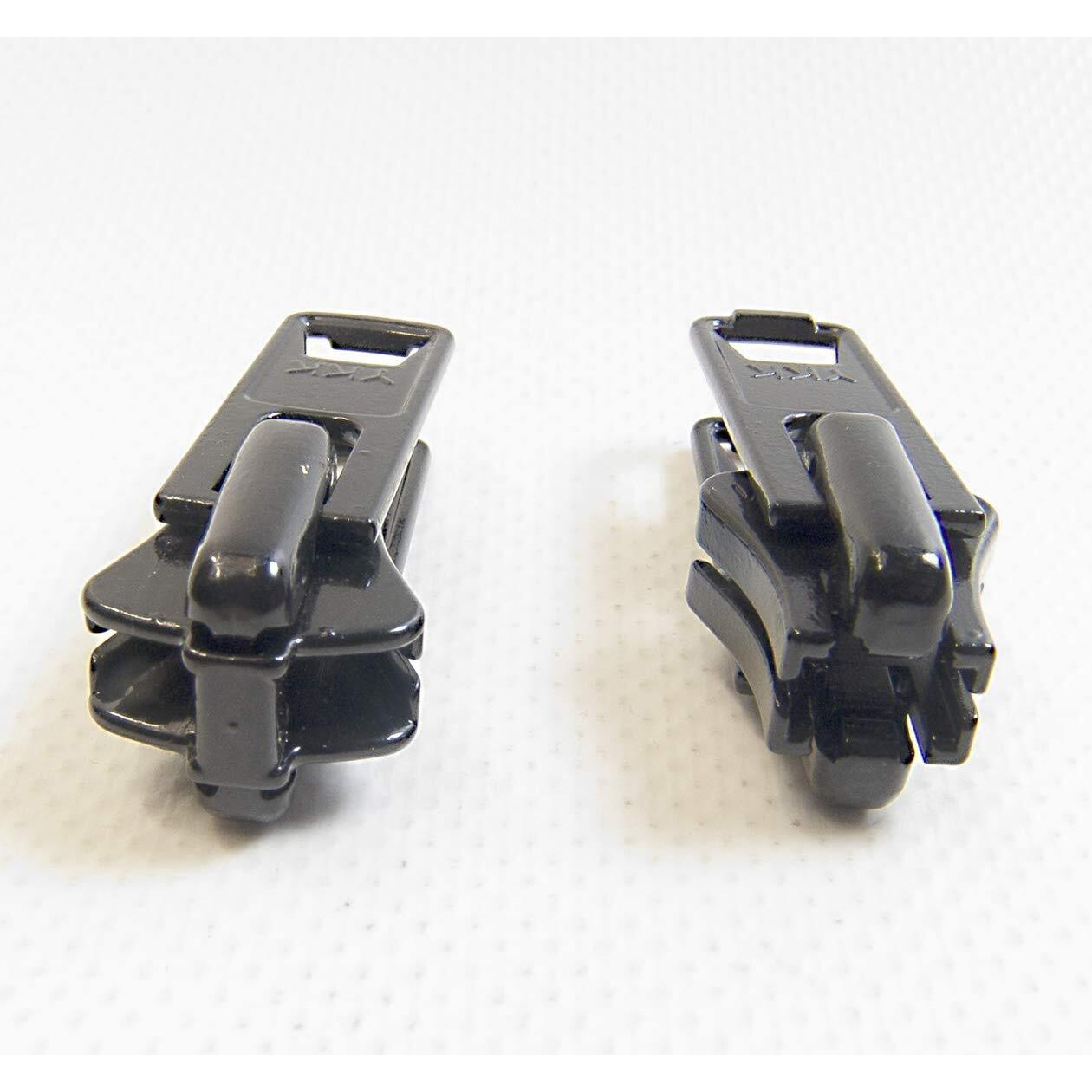 Zipper Repair Kit - 10 Black Boat Canvas Vislon Double Metal Pull Tab Zipper Sliders - Double Metal Pull Tab Zipper Sliders - 2 Sliders Per Pack - Color Black - Made In The United States