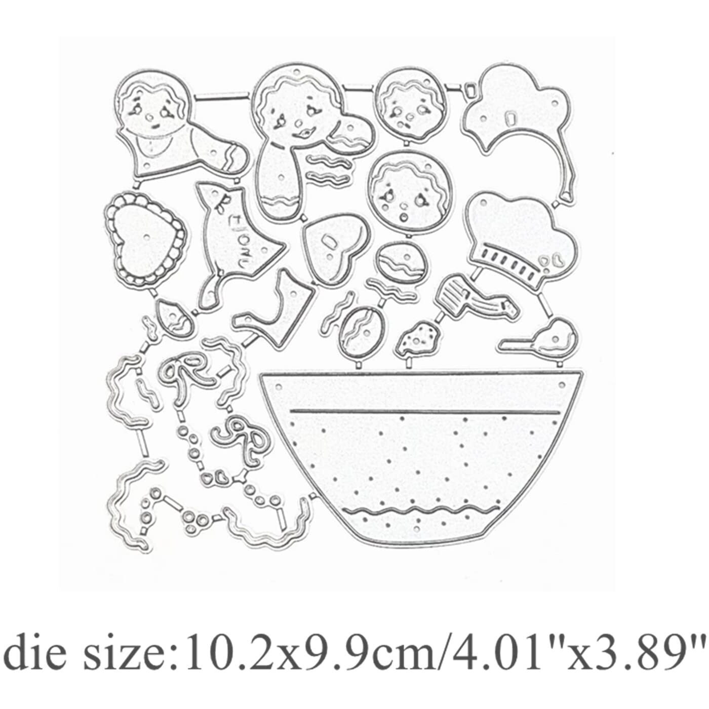 Gingerbread Man Metal Die Cuts Cute Cup Gingerbread Man Cutting Dies Cut Stencils For Diy Scrapbooking Photo Decorative Embossing Paper Dies For Scrapbooking Card Making