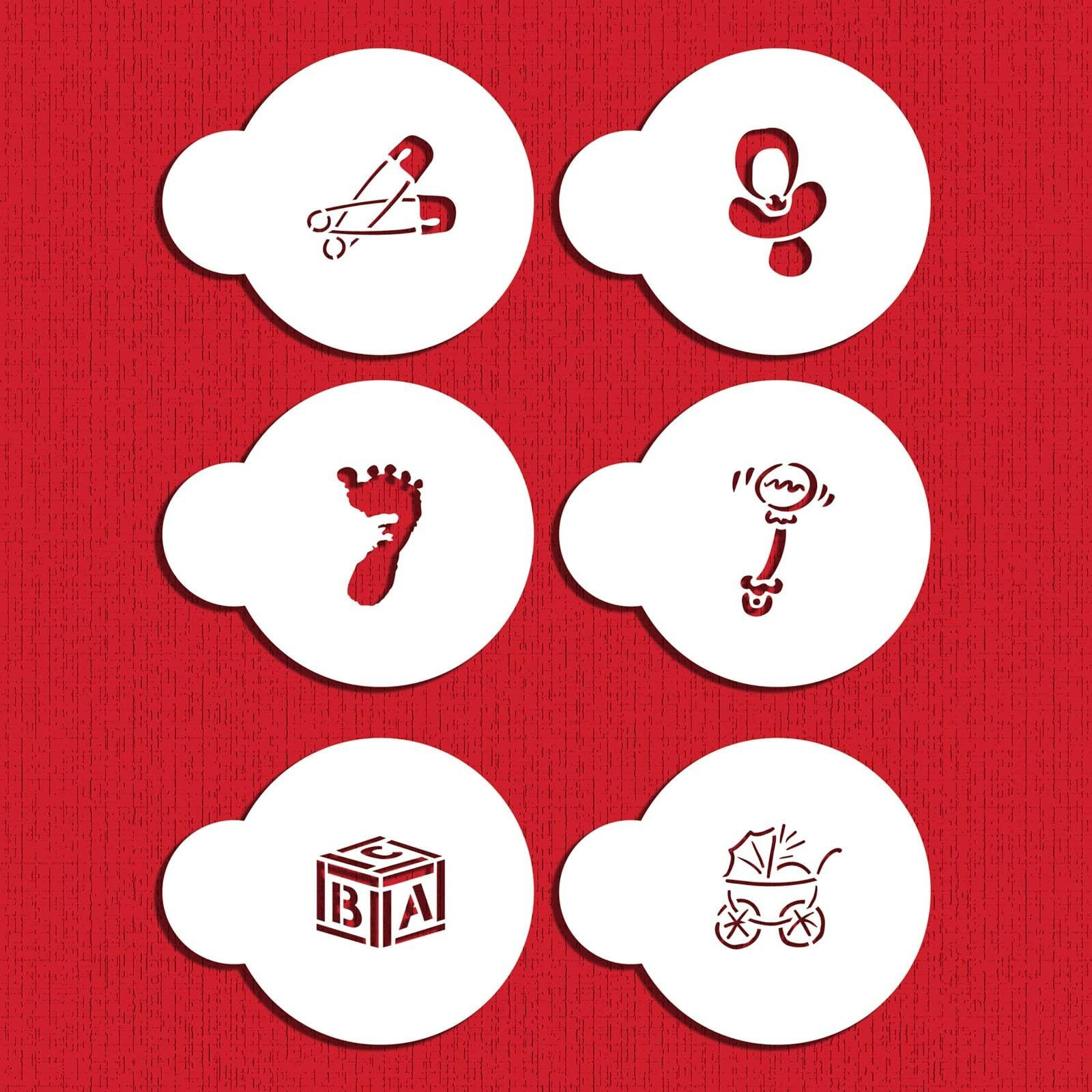 Designer Stencils Baby Candy/Cookie Stencils  Small  Beige/Semi-Transparent