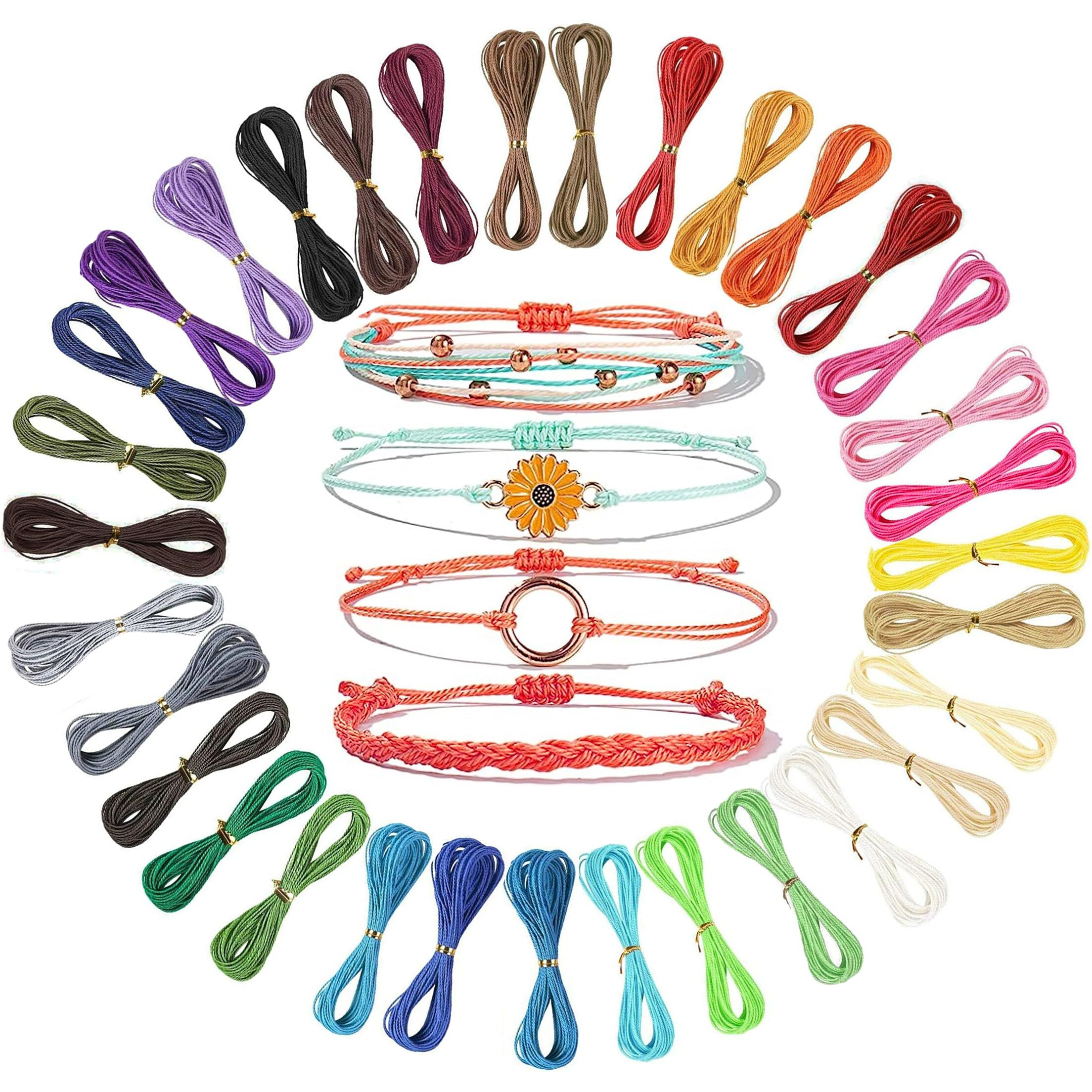 40 Colors Waxed Polyester Cord 1Mm Polyester Cord Waxed String For Bracelet Making Waxed Thread For Diy Jewelry Making Bracelet String Bracelet Cord Jewelry Cord