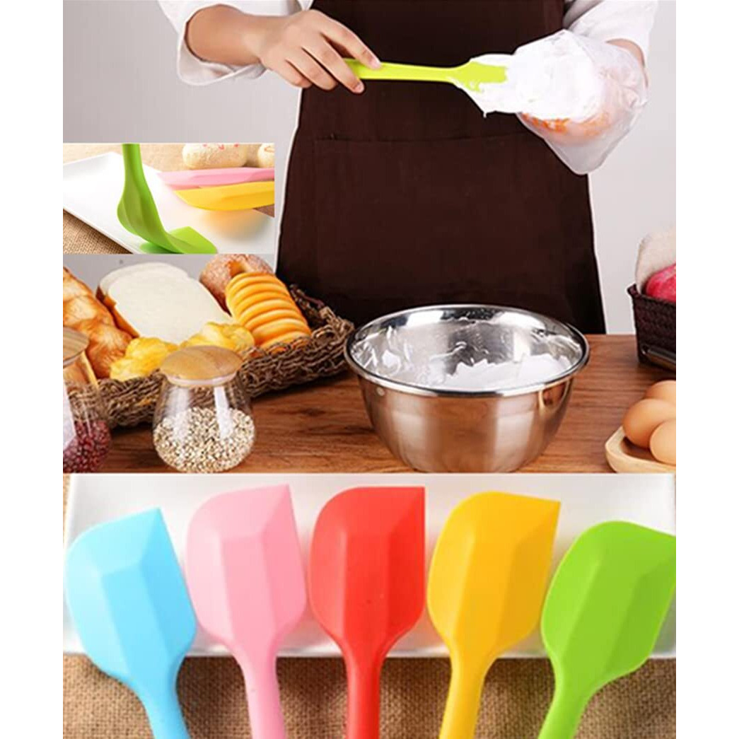 Lapxsnzd 8 Piece Heat Resistant Silicone Spatula Set - Non-Stick Rubber Spatula Kitchen Utensils For Cooking Baking And Mixing Multicolor