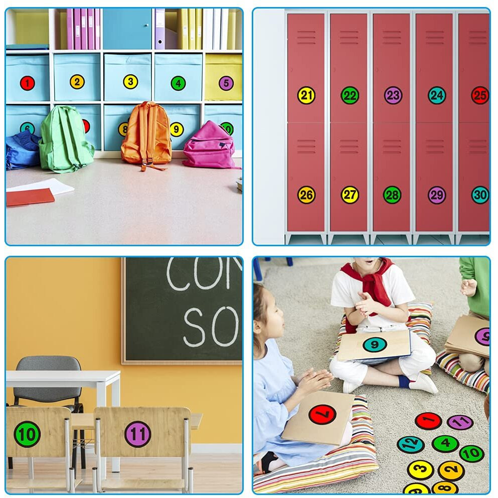 Whatsign Line Up Spots For Classroom Floor Number Stickers For Classroom 36Pcs Line Up Dots Floor Decals Line Up Numbers For Classroom Back To School Kindergarten Preschool Supplies