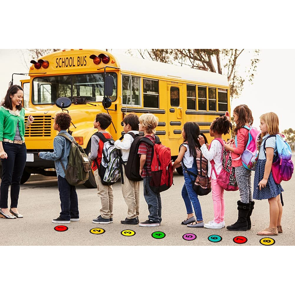 Whatsign Line Up Spots For Classroom Floor Number Stickers For Classroom 36Pcs Line Up Dots Floor Decals Line Up Numbers For Classroom Back To School Kindergarten Preschool Supplies