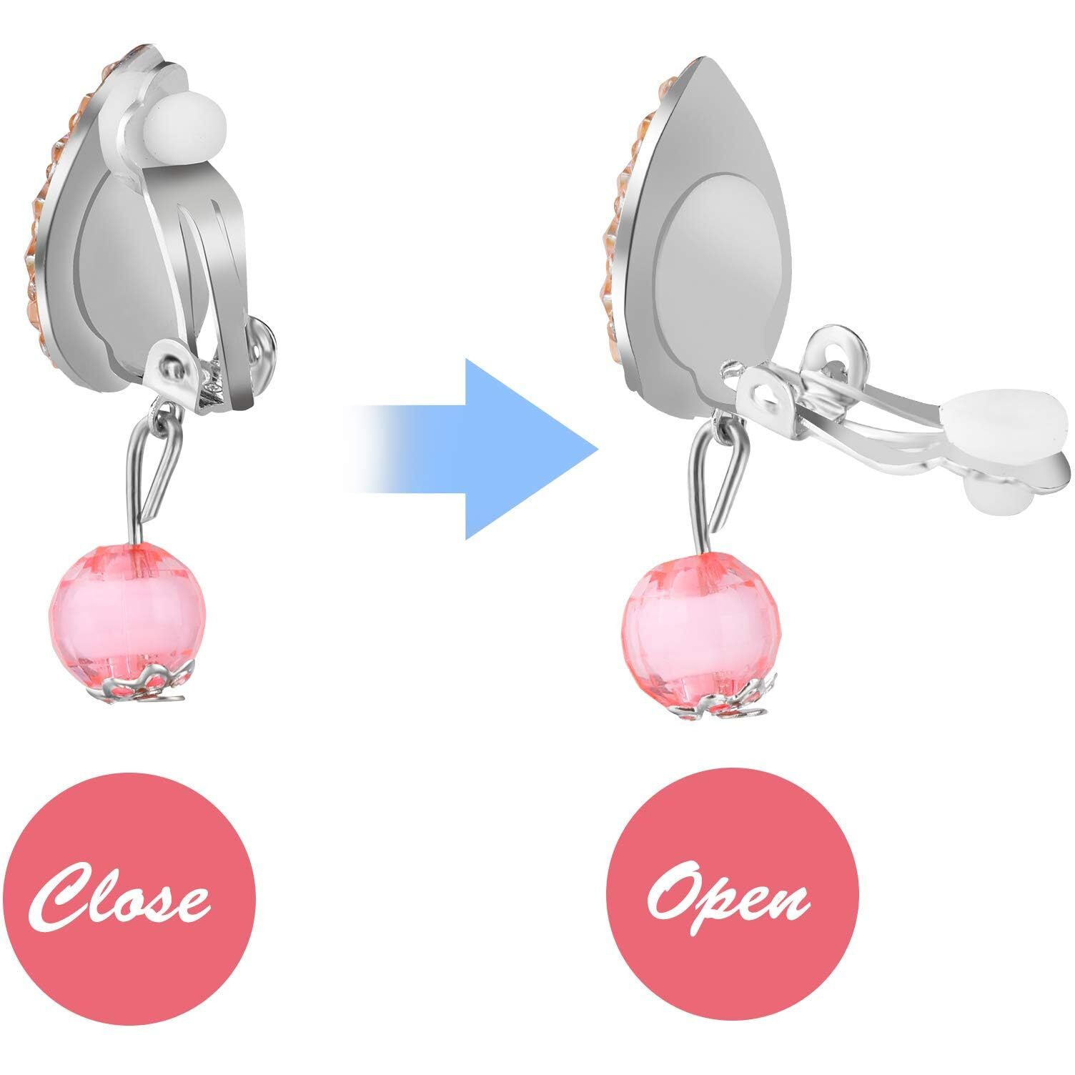 Hicdaw 25Pairs Kids Clip On Earrings Clip On Earrings For Girls Play Earrings For Party Favor Kids Princess Play Jewelry