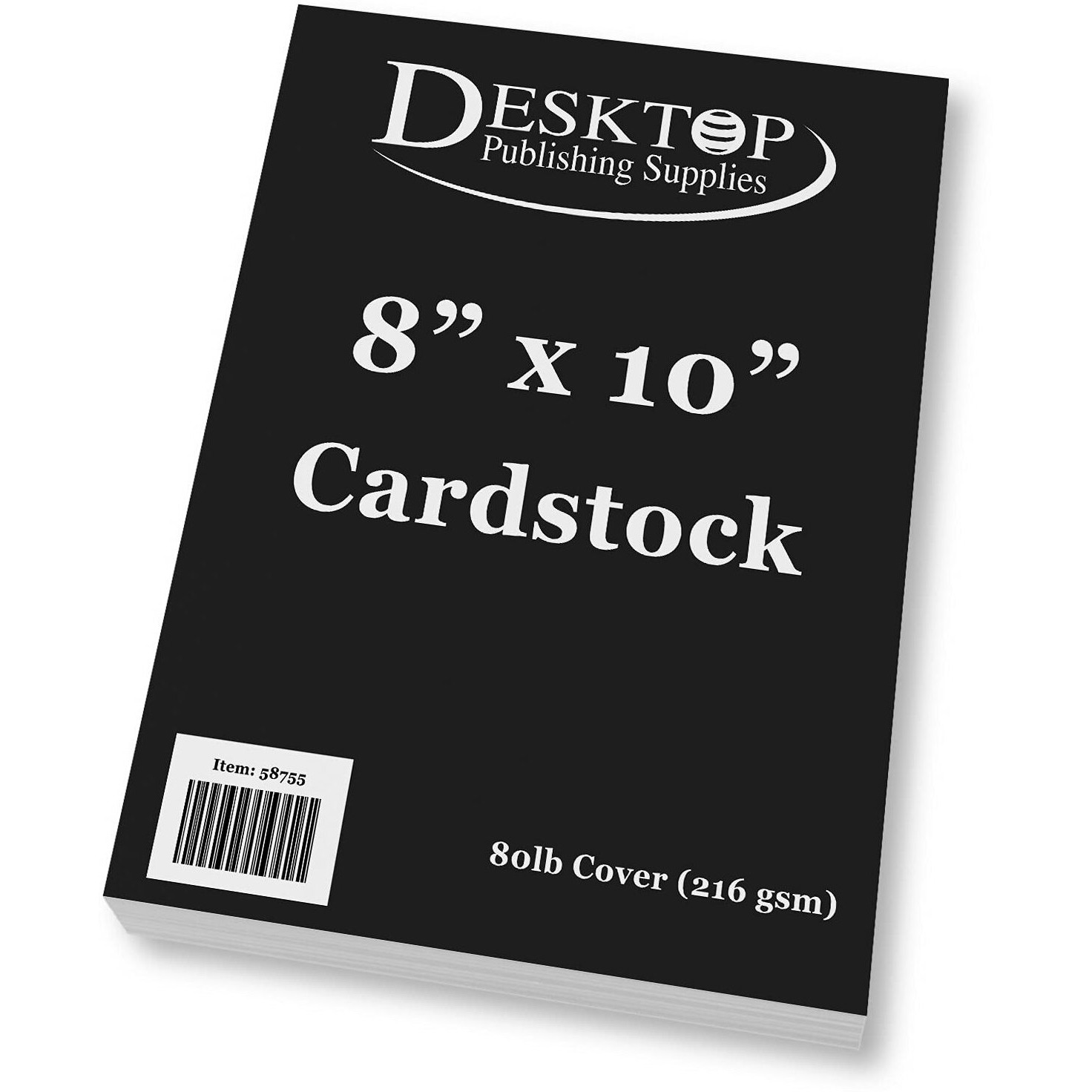 Premium Black 8X10 Cardstock - Thick Heavyweight 80Lb Cover (20 Sheets)